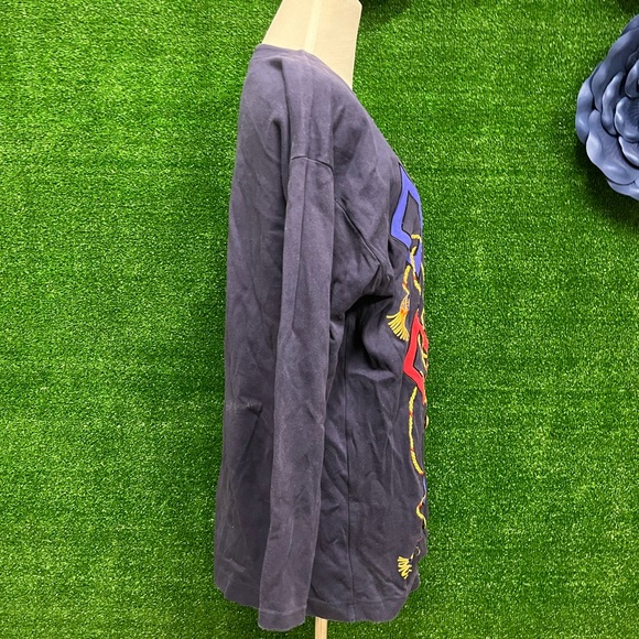 Ms. Chaus knit vintage blue cardigan with gold buttons size large - Picture 3 of 9